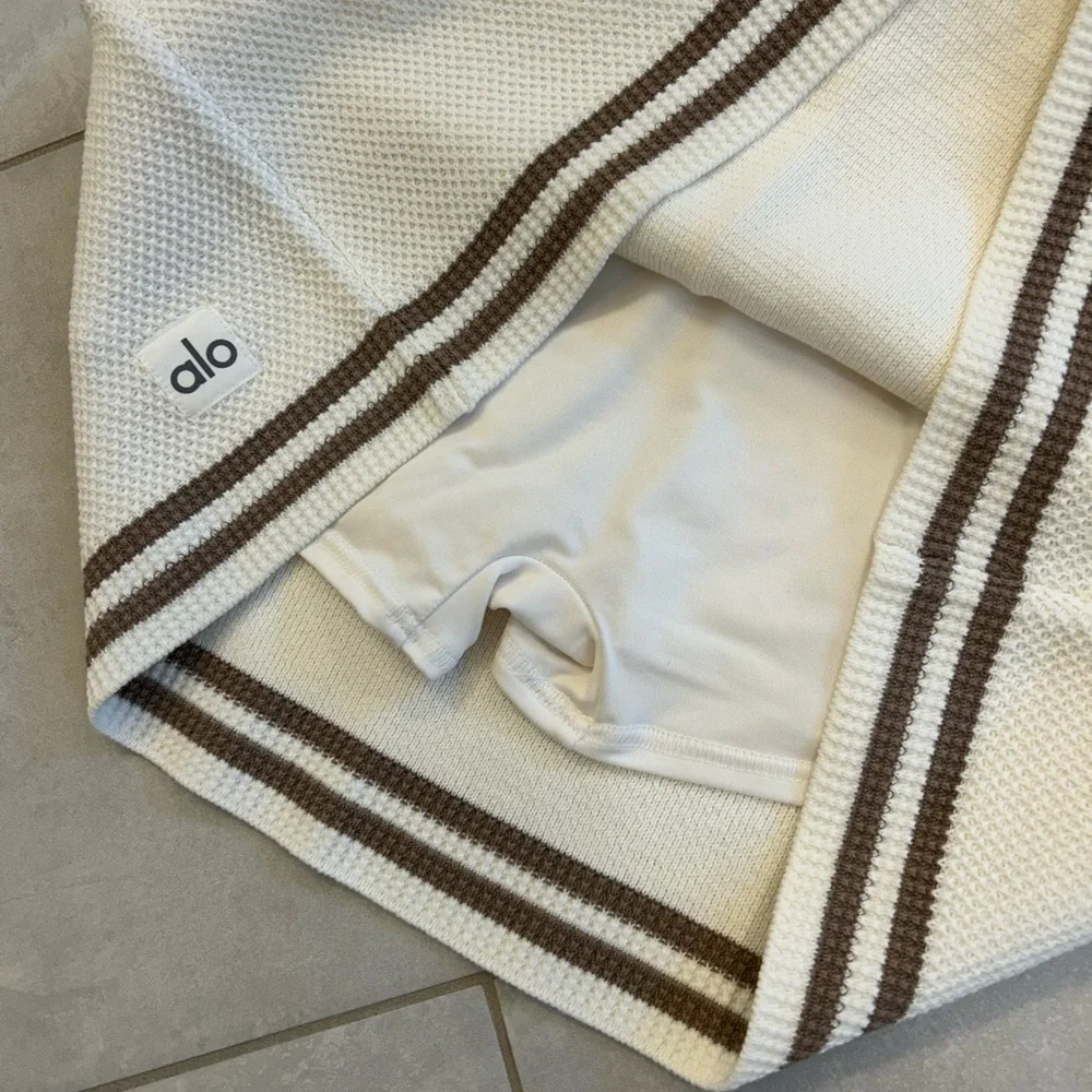 Tennis club sweater knit skirt and top set